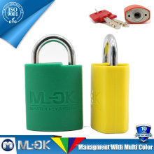 MOK@W203/W203L 30mm master key long shackle lock manufacturer globe padlock cover with plastic